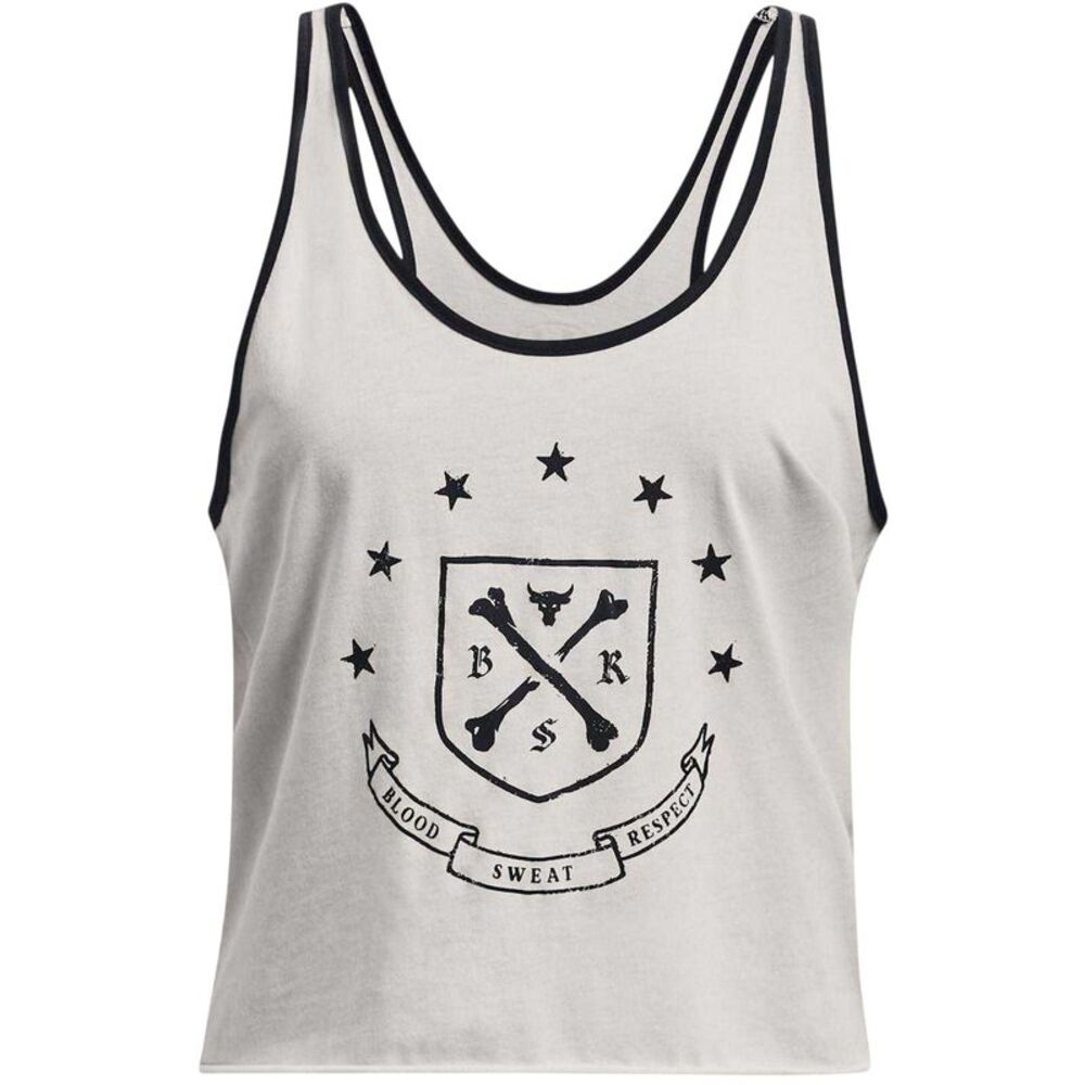 Under Armour Womens/Ladies Project Rock Relaxed Fit Tank Top / White